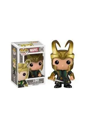 LOKI CON CASCO FIG. 10CM VINYL POP THOR, EL MUNDO OSCURO                   
