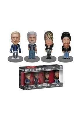 SONS OF ANARCHY SET 4 MINI FIGURAS 7,5 CM MINI WACKY WOBBLER               