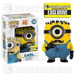 GRU MI VILLANO FAVORITO CARL CON MOSTACHO FIGURA 10 CM VINYL POP           