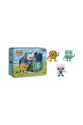 HORA DE AVENTURAS CAJA HOJALATA 3 FIGURAS 3.75 CM GOT POCKET POP TINS      