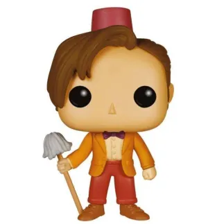 DOCTOR WHO FIGURA 10 CM VINYL POP 11 TH DOCTOR CON FEZ Y FREGONA           