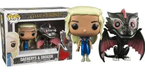 JUEGO DE TRONOS PACK 2 FIGURAS 10 CM DAENERYS & DROGON VINYL POP           