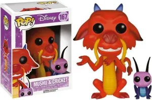 MULAN FIGURA 9 CM MUSHU & CRICKET DISNEY POP! FUNKO 167                    