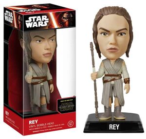 STAR WARS EPISODIO VII CABEZON 15 CM REY WACKY WOBBLER                     