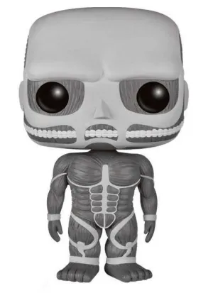 ATAQUE A LOS TITANES FIGURA 15 CM COLOSSAL TITAN BLACK & WHITE VINIL POP   