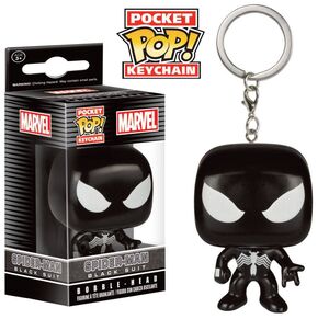 SPIDERMAN TRAJE NEGRO LLAVERO 4 CM POCKET POP HEROES MARVEL                