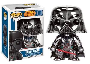 STAR WARS FIGURA 10 CM CHROME DARTH VADER VINYL POP                        