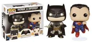 BATMAN VS SUPERMAN PACK 2 FIG 9 CM METALLIC BATMAN & SUPERMAN VINYL POP    
