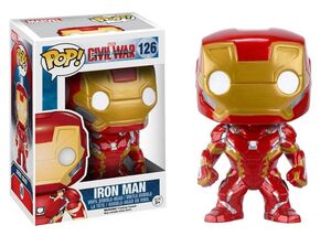 IRON MAN CABEZON 10 CM MARVEL CIVIL WAR VINYL POP!                         