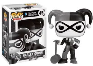 HARLEY QUINN FIGURA 9 CM VINYL POP DC COMICS BLACK & WHITE SERIES          