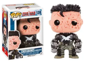CAPITAN AMERICA CIVIL WAR FIGURA 10 CM CROSSBONES UNMASKED VINYL POP       