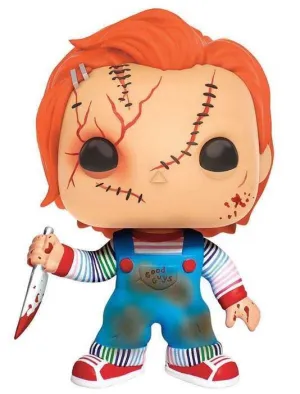 CHUCKY POP VINYL FIG 9CM CHUCKY SCARRED                                    