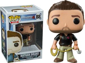 UNCHARTED 4 FIGURA 10 CM NATHAN DRAKE CAMISETA LOGO NAUGHTY DOG LTD POP!   