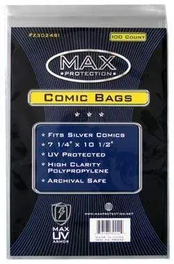 BOLSAS PARA COMICS MAX PROTECTION SILVER (100)