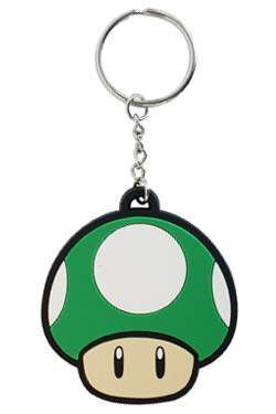 Super Mario Bros Llavero Caucho 1up Mushroom 6cm Joyeria Y Armas Llaveros Comic Stores