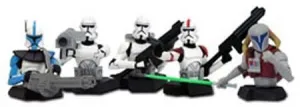 SALDO - STAR WARS MINI BUSTOS BUST UPS CLONE WARS CLONE TROOPERS SET DE 5          