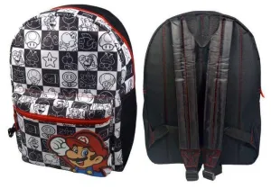 SUPER MARIO BROS MOCHILA BLACK / WHITE                                     