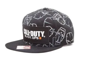 CALL OF DUTY BLACK OPS III GORRA BEISBOL SNAP BACK TEXT LOGO & SKULLS      