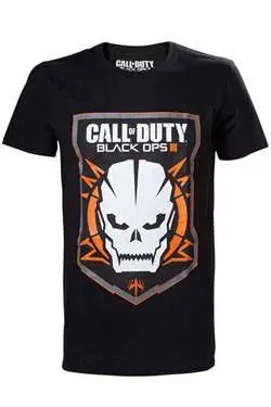 CALL OF DUTY BLACK OPS III CAMISETA GAME LOGO & SKULL T-M                  