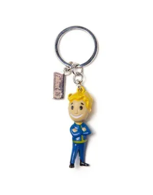 FALLOUT LLAVERO METALICO 3D FALLOUT 76 VAULT BOY                           