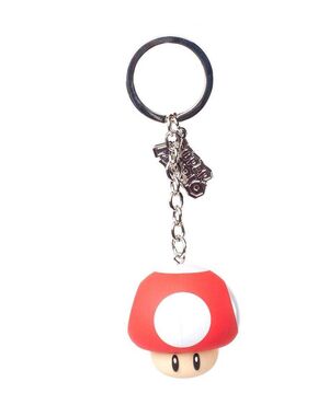 NINTENDO LLAVERO CAUCHO MUSHROOM 7 CM                                      