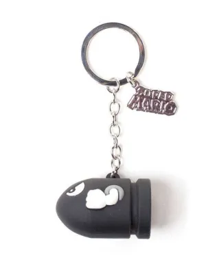 NINTENDO LLAVERO CAUCHO BULLIT BILL 7 CM                                   