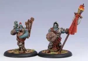 SALDO - HORDES: TROLLBLOODS PORTAESTANDARTE Y GAITERO DE KRIEL 