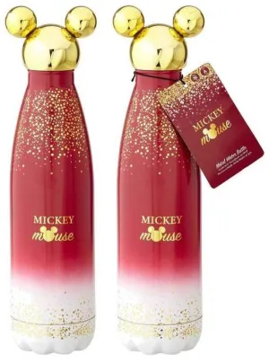 MICKEY MOUSE BOTELLA DE AGUA METAL MICKEY BERRY GLITTER                    