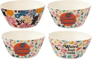 LILO & STITCH SET 4 BOWLS ALOHA HAWAII                                     