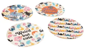 LILO & STITCH SET 4 PLATOS ALOHA HAWAII                                    
