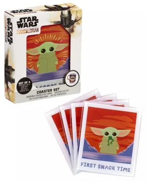 STAR WARS THE MANDALORIAN SET 4 REPOSAVASOS POLAROID                       