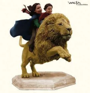 NARNIA: CHICAS SOBRE ASLAN ESTATUA RESINA                                  