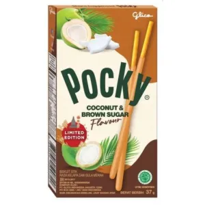PALITOS POCKY DE GALLETA CON SABOR COCO Y AZÚCAR MORENO