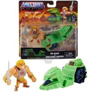 MASTERS DEL UNIVERSO ORIGINS MINI FIGURA ETERNIA MINIS HE-MAN Y GROUND RIPPER