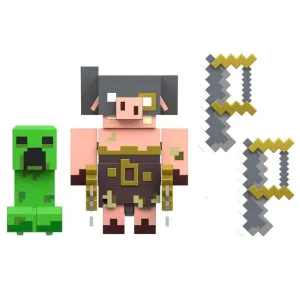 MINECRAFT LEGENDS PACK 2 FIGURAS 8 CM CREEPER VS PIGLIN BRUISER
