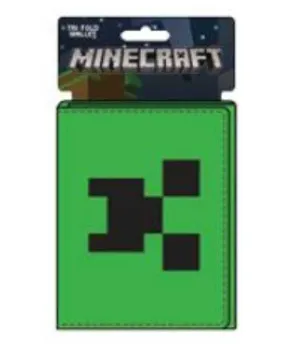 MINECRAFT CARTERA CREEPER FACE CARTERA TRI-FOLD                            