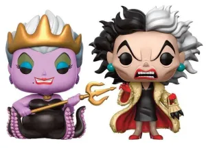 DISNEY BADDIES PACK 2 FIGURAS URSULA & CRUELLA 9 CM VINYL POP              