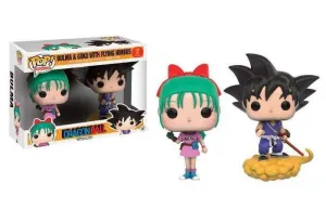 DRAGON BALL Z PACK 2 FIG 9 CM GOKU & BULMA VINYL POP                       