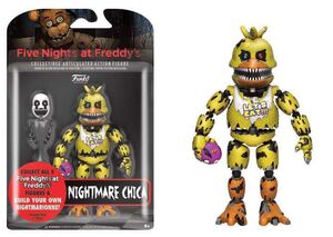 FIVE NIGHTS AT FREDDY'S FIGURA 13 CM NIGHTMARE CHICA ACTION FIGURE         