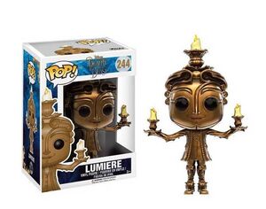 LA BELLA Y LA BESTIA FIGURA 9 CM LUMIERE VINYL POP                         