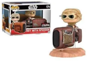 STAR WARS EPISODIO VII FIGURA 15 CM REY WITH SPEEDER VINYL POP!            