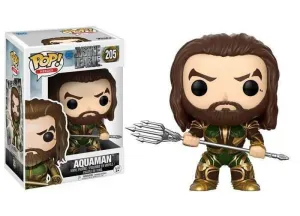 LIGA DE LA JUSTICIA FIGURA 9 CM AQUAMAN VINYL POP                          