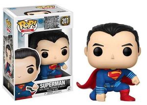 LIGA DE LA JUSTICIA FIGURA 9 CM SUPERMAN (LANDING POSE) POP! FUNKO 207     