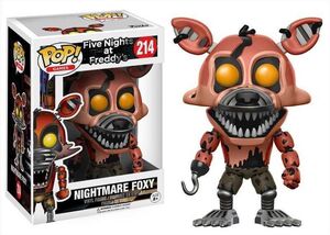 FIVE NIGHTS AT FREDDY'S FIGURA 9 CM NIGHTMARE FOXY VINYL POP! FUNKO 214    