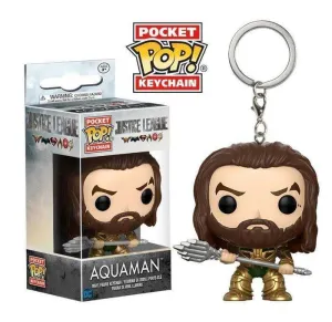 LIGA DE LA JUSTICIA LLAVERO 4 CM AQUAMAN POCKET POP                        