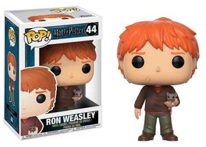HARRY POTTER FIGURA 9 CM RON WEASLEY CON SCABBERS VINYL POP                