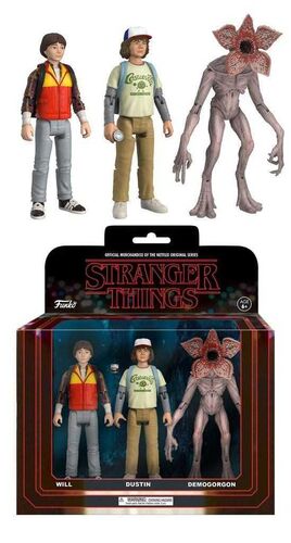 STRANGER THINGS PACK DE 3 FIGURAS 8 CM WILL / DUSTIN / DEMOGORGON SET 2    