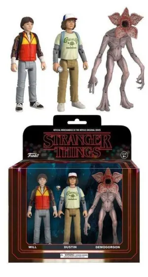 STRANGER THINGS PACK DE 3 FIGURAS 8 CM WILL / DUSTIN / DEMOGORGON SET 2    