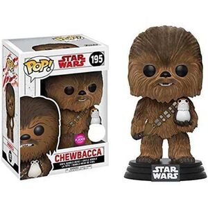 STAR WARS FIGURA 9 CM CHEWBACCA & PORG (FLOCKED) POP! FUNKO 195            
