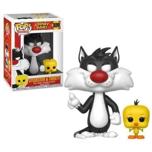 LOONEY TUNES FIGURA 9 CM SYLVESTER & TWEETY VINYL POP! FUNKO 309           